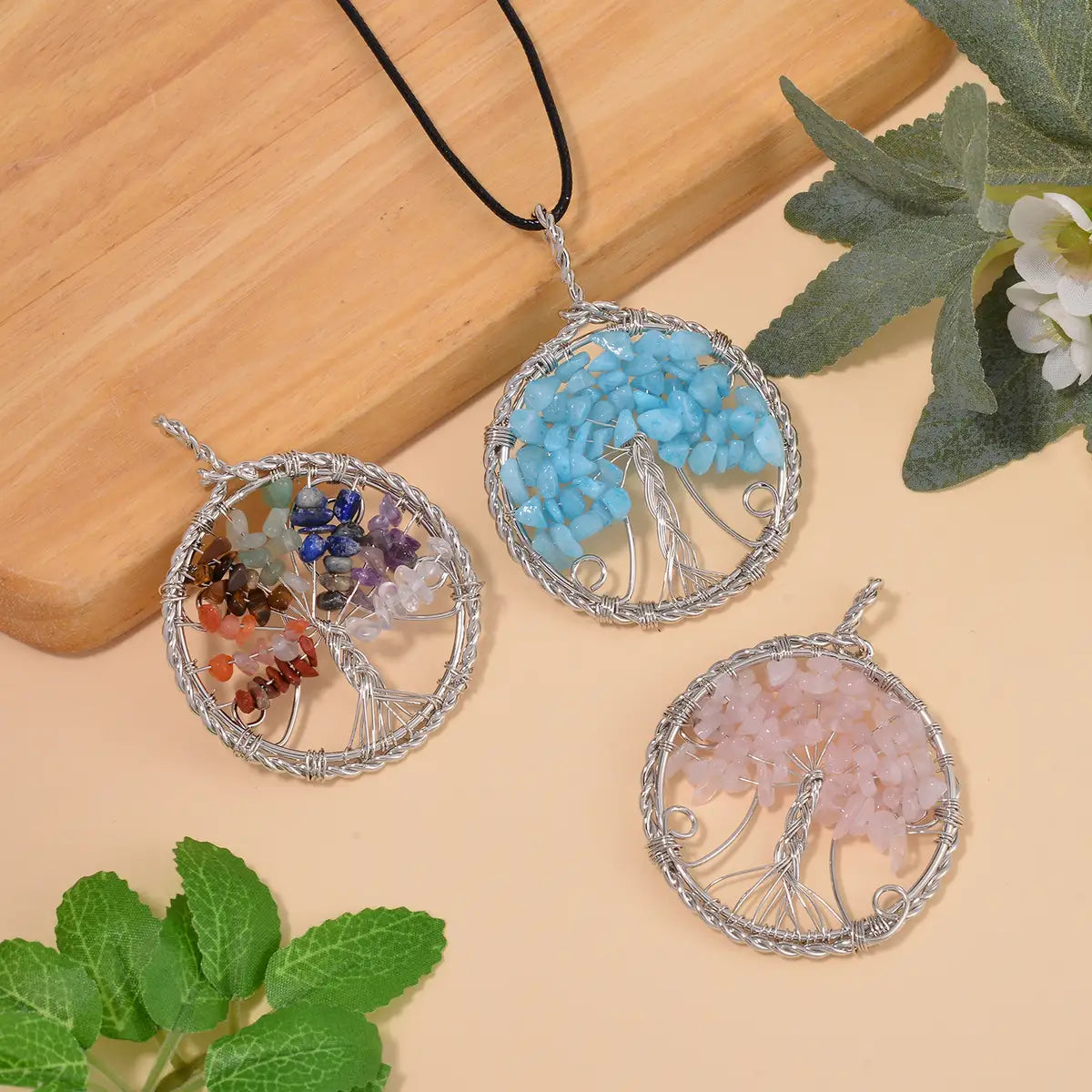 Set of 3 Tree of Life Pendants