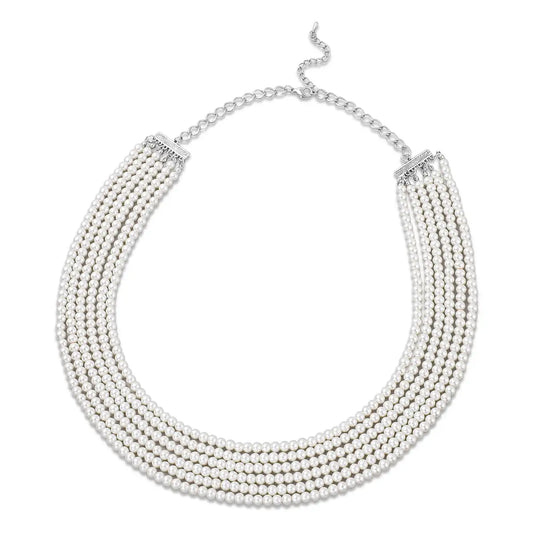 Pearl Multi Row Necklace