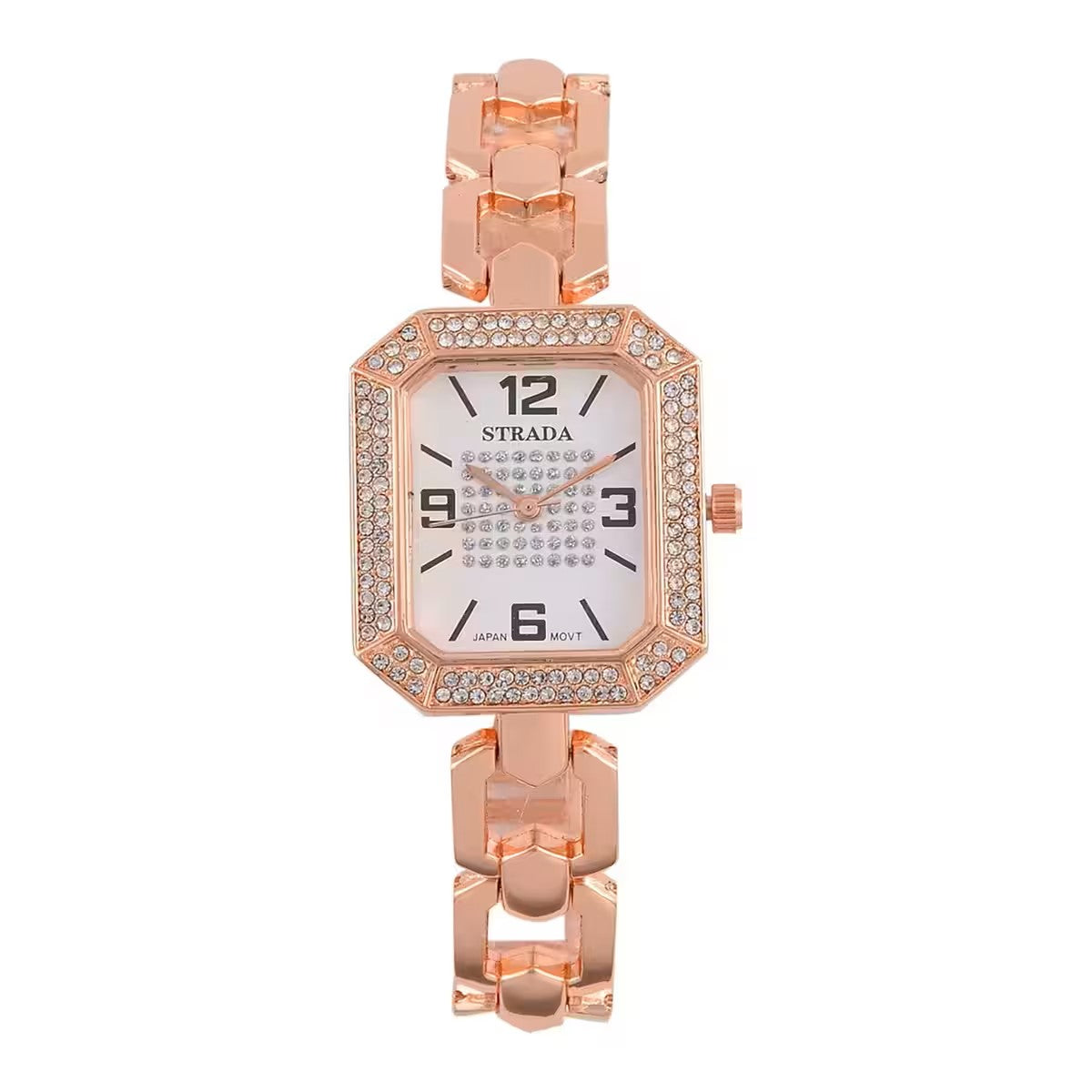 Rose Gold Strada Austrian Crystal Japanese Movement Watch