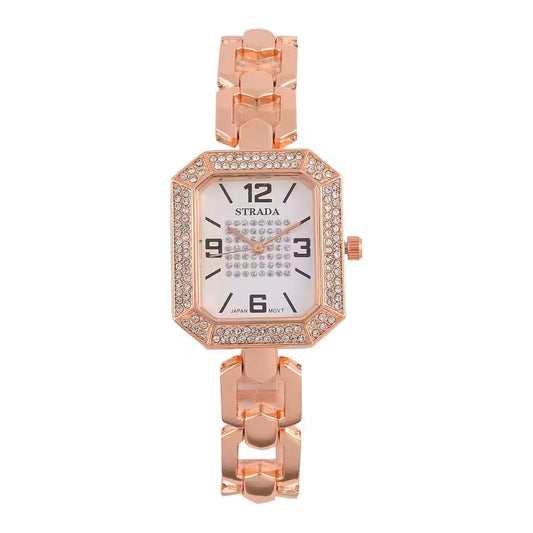 Rose Gold Strada Austrian Crystal Japanese Movement Watch