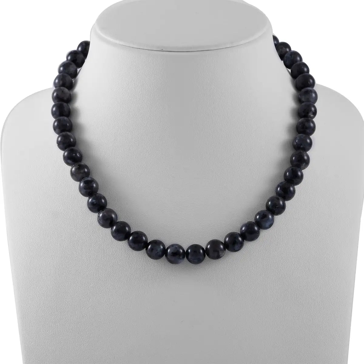 Black Feldspar Beaded Necklace