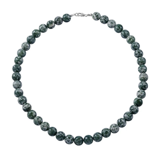 Green Spot Jasper Beaded Necklace