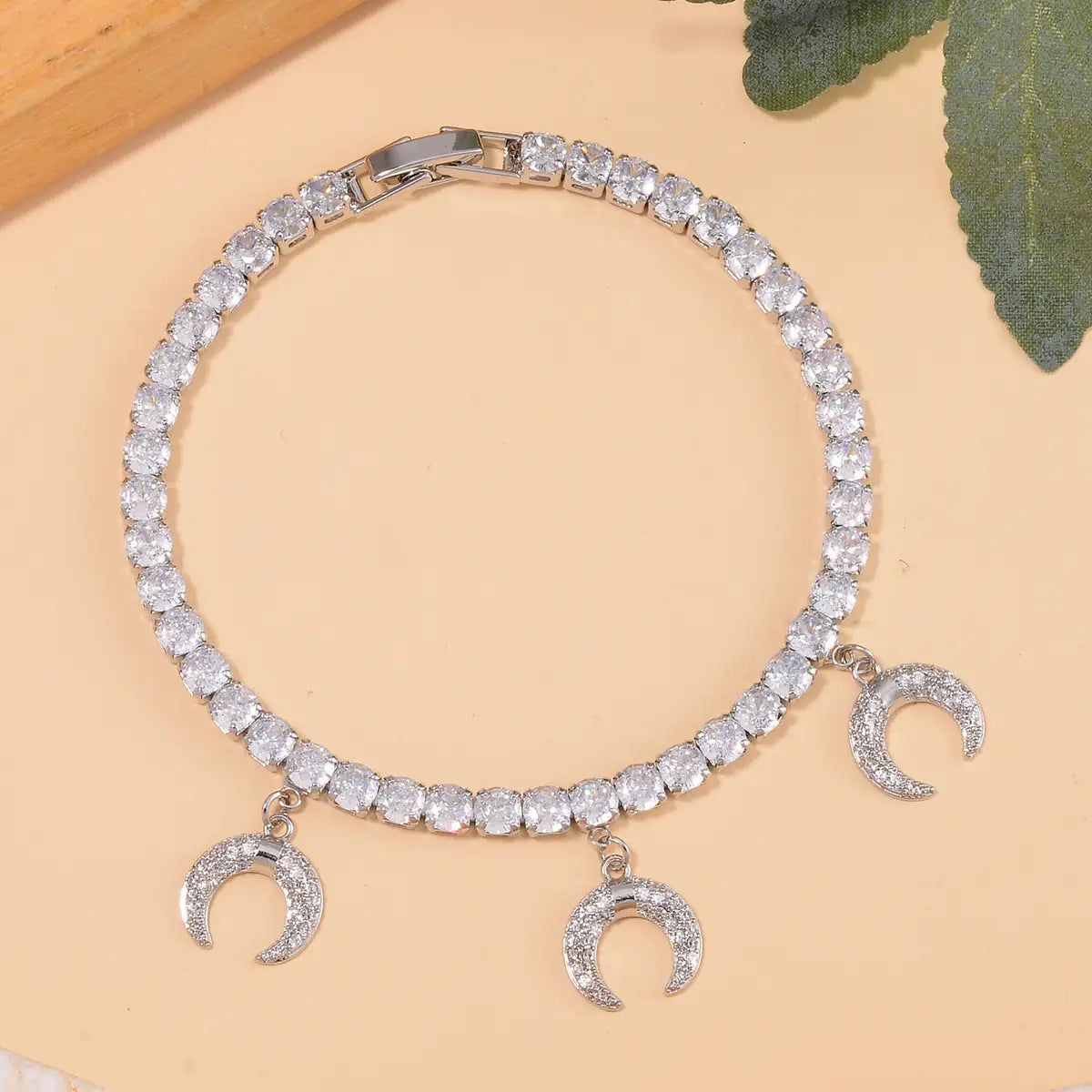 Gemstone Bracelet in Silver Tone