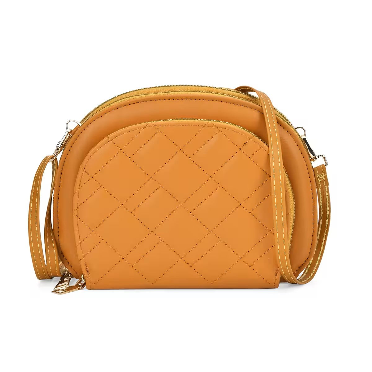 Quilted Crossbody Bag with Detachable Shoulder Strap